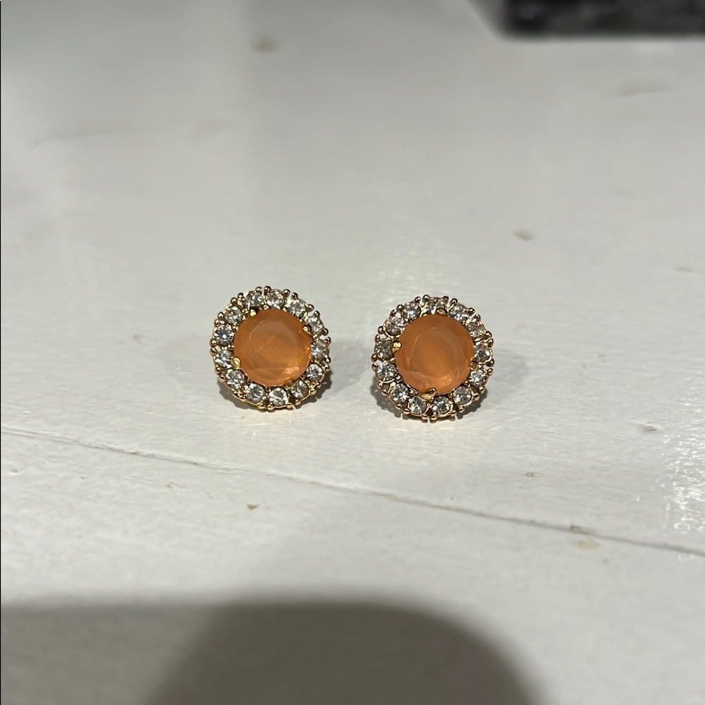 kate spade Orange and Gold Stud Earrings